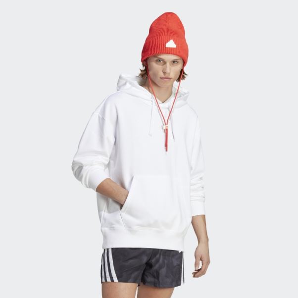 Adidas All Szn French Terry Sweat à Capuche Blanc