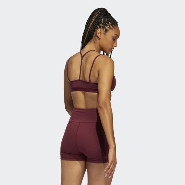 Soutien-gorge à Maintien Léger Adidas Yoga Essentials Rouge