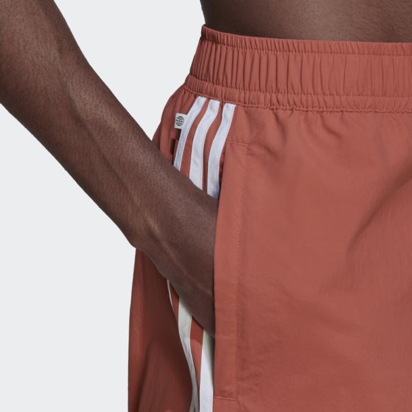Short De Bain Adicolor 3 Bandes Adidas Terre