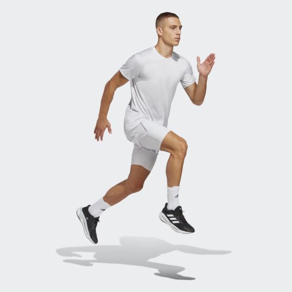 Conçu 4 T-shirt De Course Adidas Dash Gris