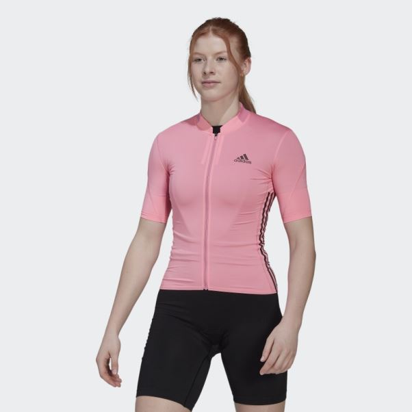 Le Maillot Cycliste Manches Courtes Rose Adidas