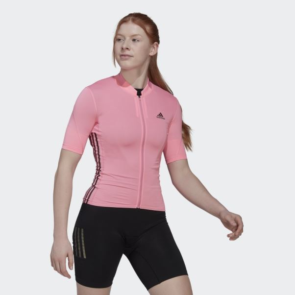 Le Maillot Cycliste Manches Courtes Rose Adidas