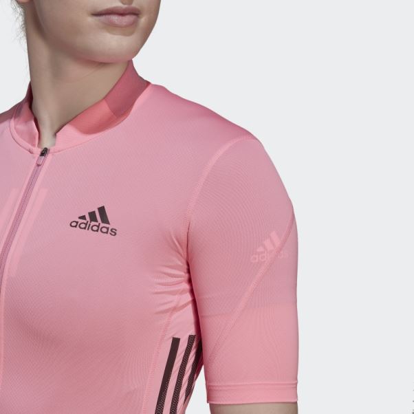 Le Maillot Cycliste Manches Courtes Rose Adidas
