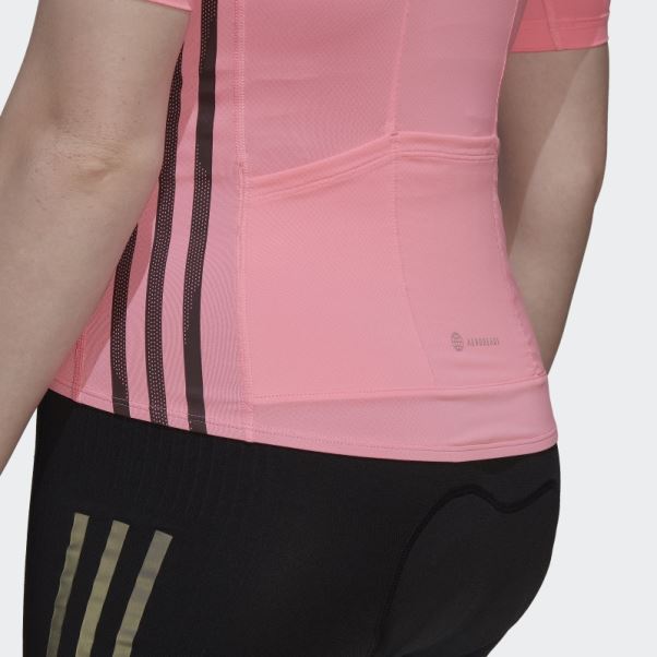 Le Maillot Cycliste Manches Courtes Rose Adidas