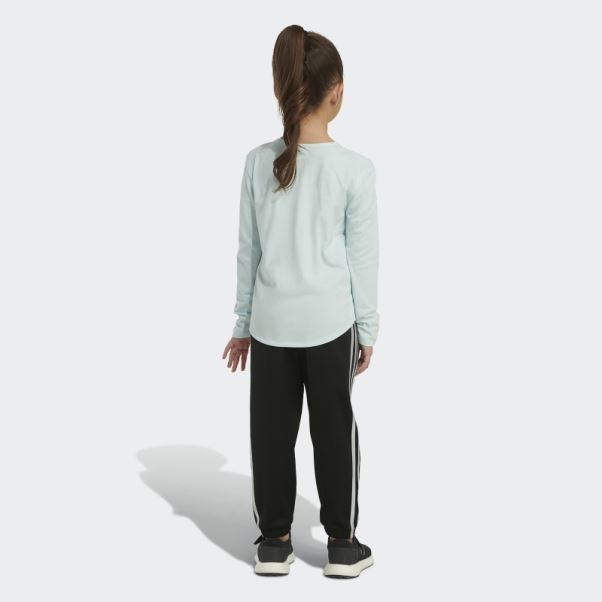T-shirt Bleu à Manches Longues Et Encolure Dégagée 23 Adidas