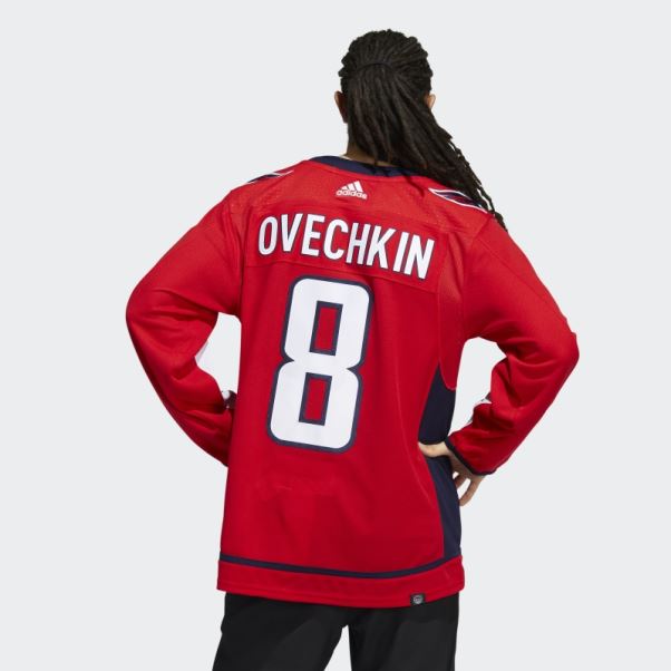 Maillot Domicile Authentique Ovechkin Capitales Rouge Adidas