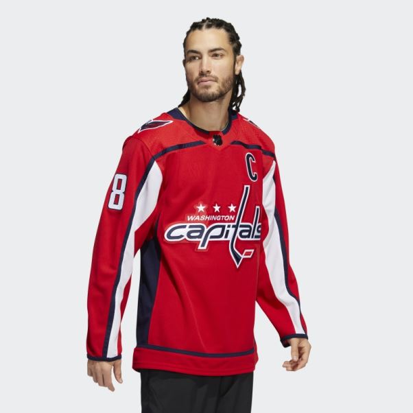 Maillot Domicile Authentique Ovechkin Capitales Rouge Adidas