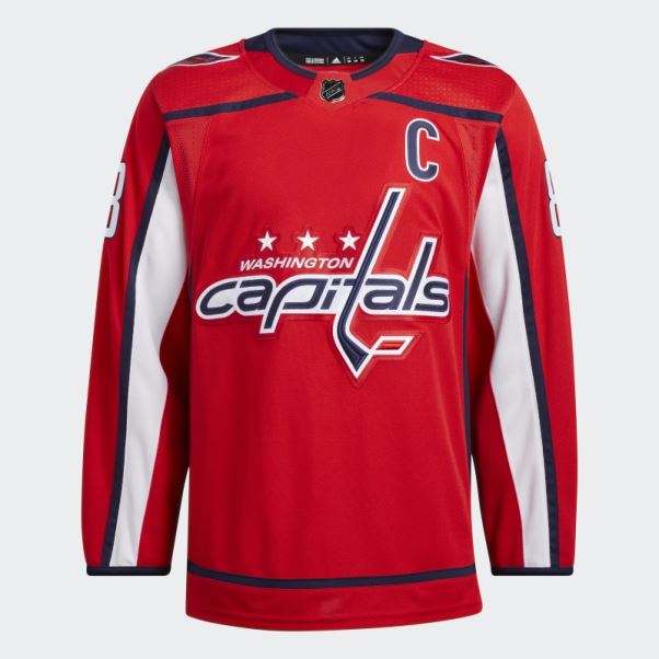 Maillot Domicile Authentique Ovechkin Capitales Rouge Adidas
