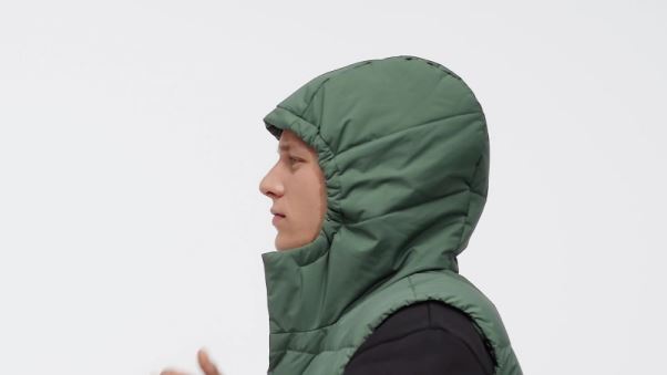 Doudoune à Capuche Adidas Helionic Vert Oxyde