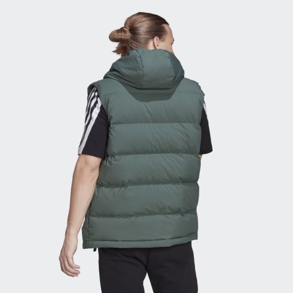 Doudoune à Capuche Adidas Helionic Vert Oxyde