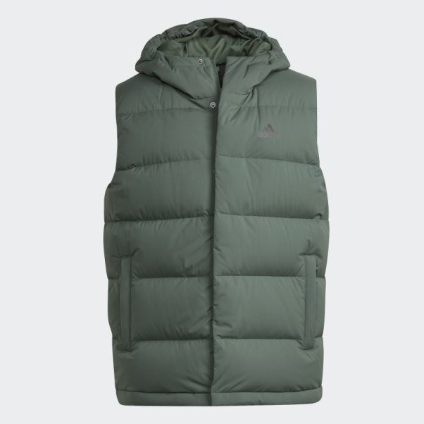 Doudoune à Capuche Adidas Helionic Vert Oxyde