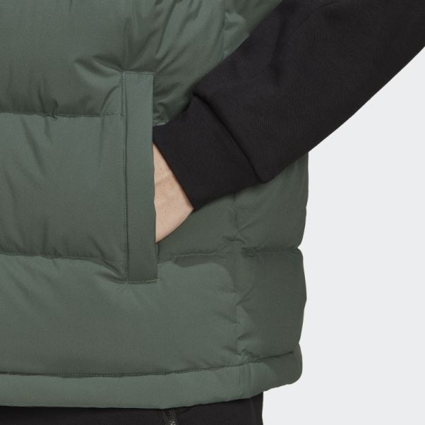Doudoune à Capuche Adidas Helionic Vert Oxyde