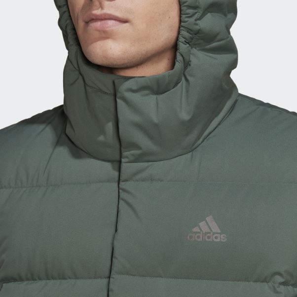 Doudoune à Capuche Adidas Helionic Vert Oxyde