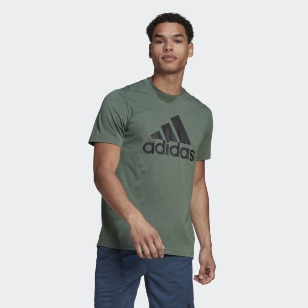 Oxyde Vert Adidas Aeroready Conçu 2 Move Feelready Sport Logo Tee