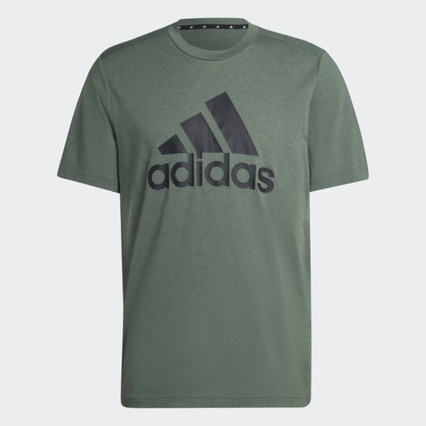 Oxyde Vert Adidas Aeroready Conçu 2 Move Feelready Sport Logo Tee