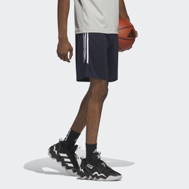 Short De Basketball Adidas Legends 3-stripes Encre Chaude