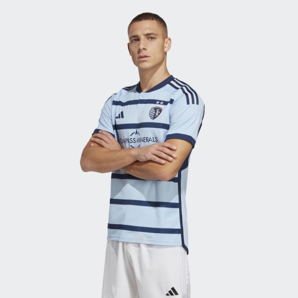 Maillot De Sport Kansas City 23/24 Authentique Domicile Adidas Glow Bleu