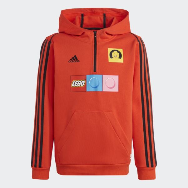 Sweat à Capuche Adidas X Lego Orange Vif