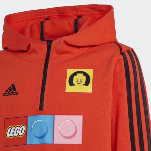 Sweat à Capuche Adidas X Lego Orange Vif
