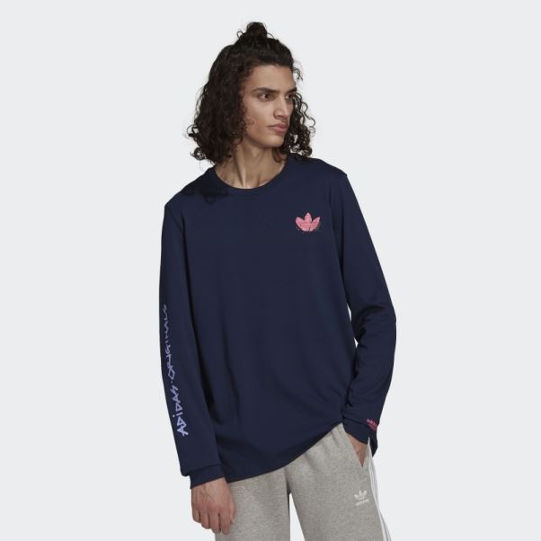 T-shirt Manches Longues Dino Rigolo Adidas Bleu Marine