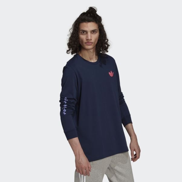 T-shirt Manches Longues Dino Rigolo Adidas Bleu Marine