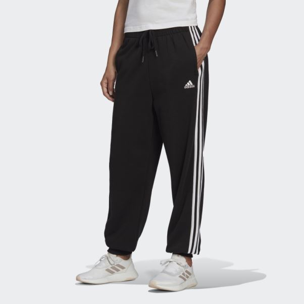 Pantalon Adidas Essentials Studio Lounge 3 Bandes Noir