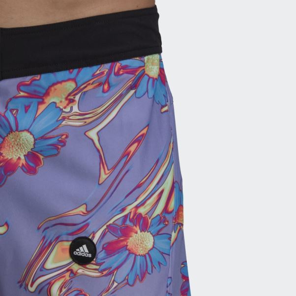 Adidas Positivisea Short De Surf Graphique Longueur Classique Violet Clair