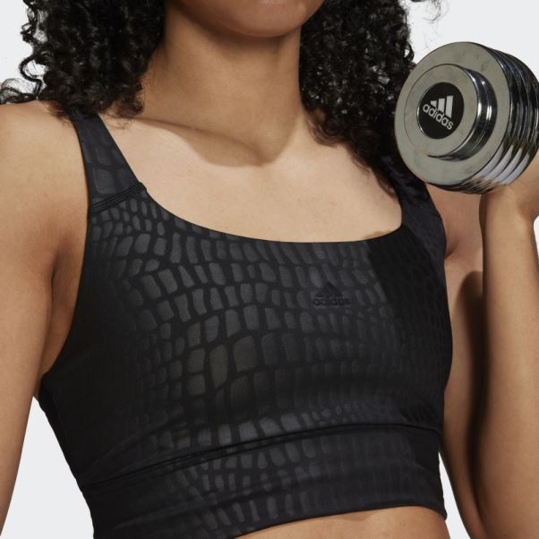 Soutien-gorge Long à Maintien Moyen Powerimpact Training Noir Adidas