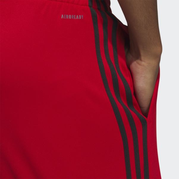 Adidas Legends 3-stripes Short De Basket-ball écarlate Chaud