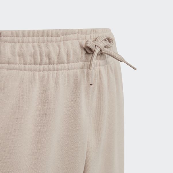 Pantalon En Coton à 3 Bandes Adidas Future Icons Taupe