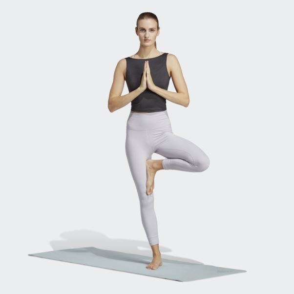 Débardeur Court Adidas Yoga Studio Noir