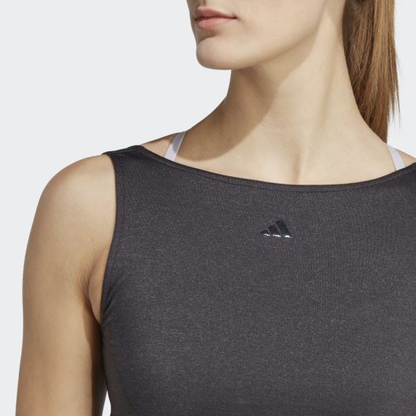 Débardeur Court Adidas Yoga Studio Noir