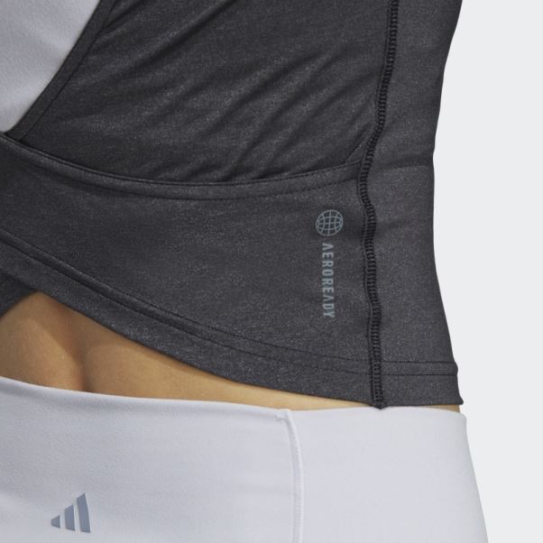 Débardeur Court Adidas Yoga Studio Noir
