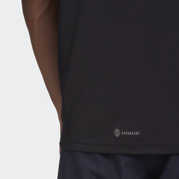 Tee Shirt Adidas Run It Noir