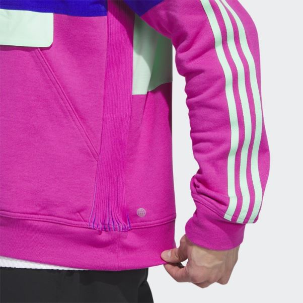 Anorak De Golf 1/2 Zip Adidas Adicross Bleu