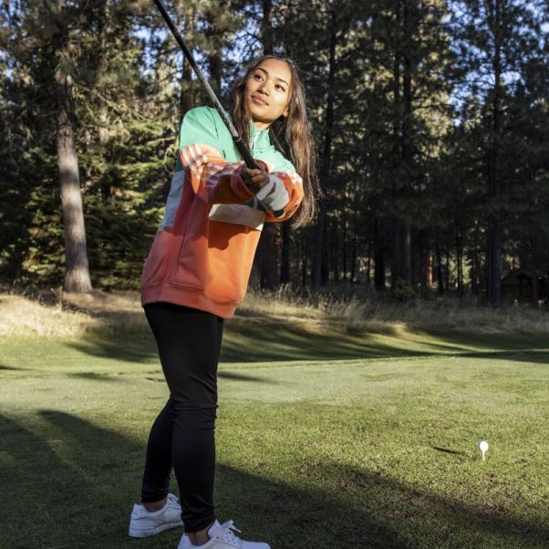 Anorak De Golf 1/2 Zip Adidas Adicross Bleu