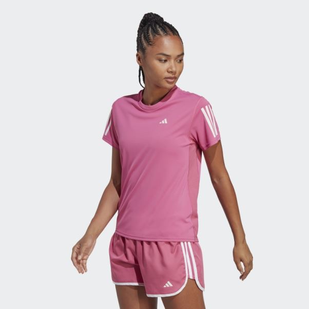 T-shirt Propre à La Course Fuchsia Adidas