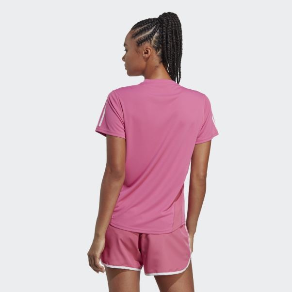 T-shirt Propre à La Course Fuchsia Adidas