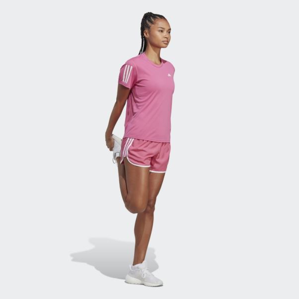 T-shirt Propre à La Course Fuchsia Adidas