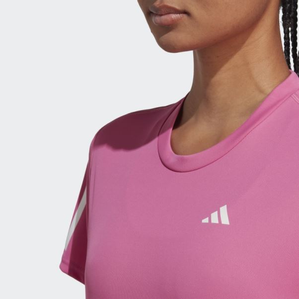 T-shirt Propre à La Course Fuchsia Adidas