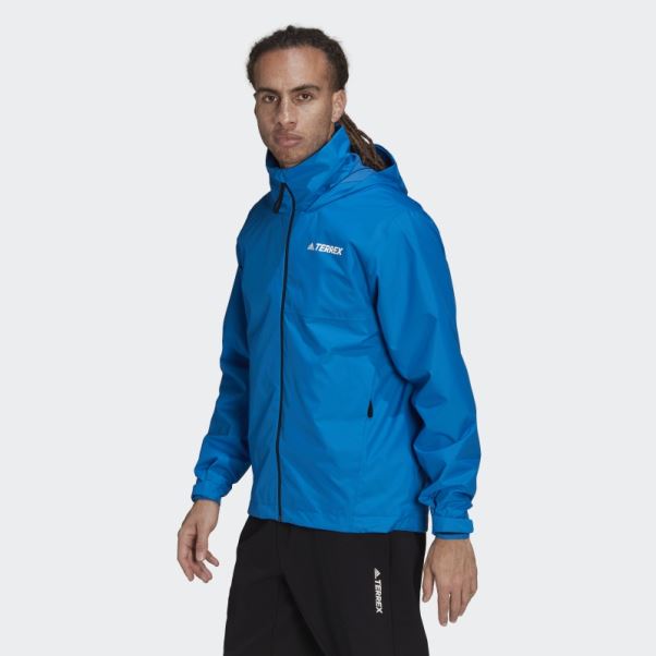 Adidas Terrex Multi Rain.rdy Veste De Pluie Deux Couches Bleu Choc