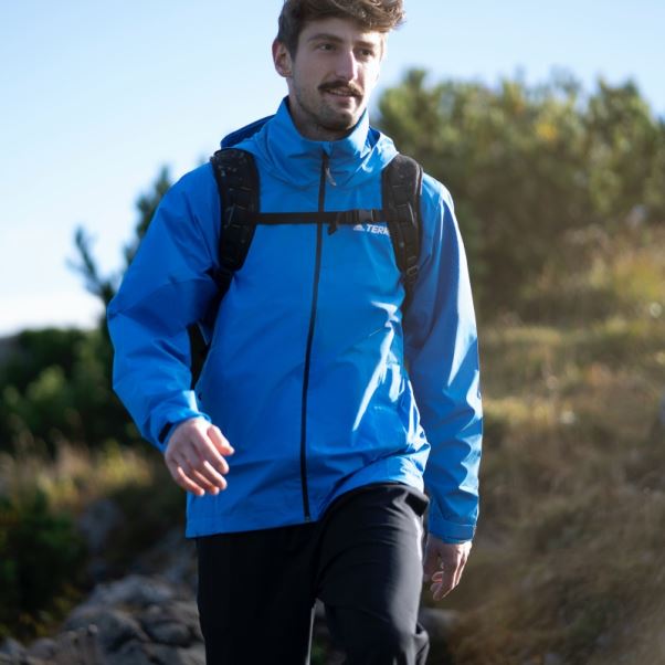 Adidas Terrex Multi Rain.rdy Veste De Pluie Deux Couches Bleu Choc