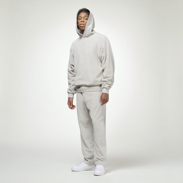 Sweat à Capuche Adidas Basketball En Velours Gris Métallisé