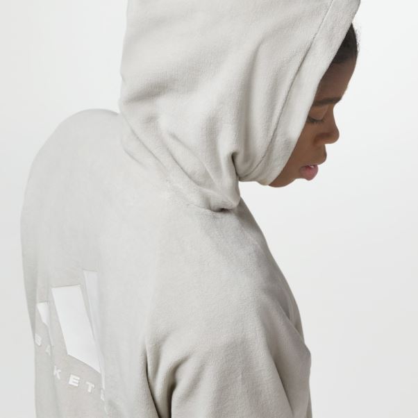 Sweat à Capuche En Velours De Basket-ball Gris Métallisé (non Genré) Adidas