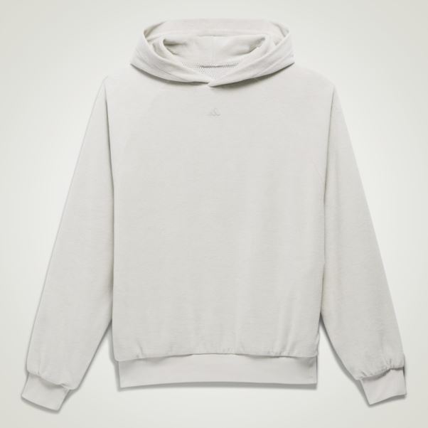 Sweat à Capuche Adidas Basketball En Velours Gris Métallisé
