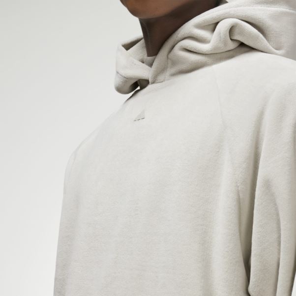 Sweat à Capuche Adidas Basketball En Velours Gris Métallisé