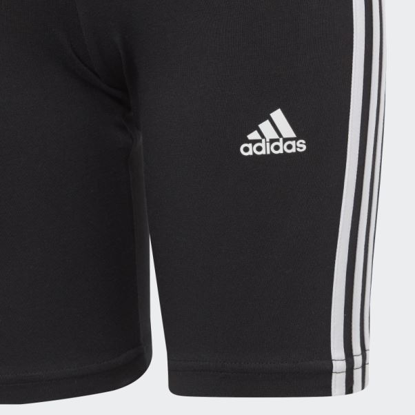 Adidas Essentials 3-stripes Collant De Vélo En Coton Noir