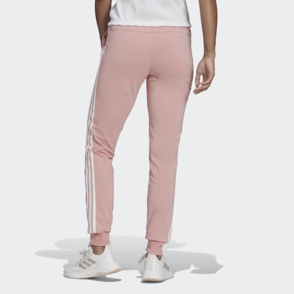 Adidas Pantalon Essentiel à 3 Bandes Mauve