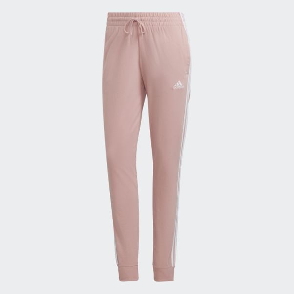 Adidas Pantalon Essentiel à 3 Bandes Mauve