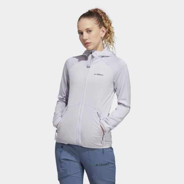 Veste De Randonnée à Capuche Silver Terrex Tech Flooce Light D'aube Adidas